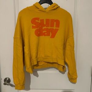 Sundry Yellow Hoodie Sweater